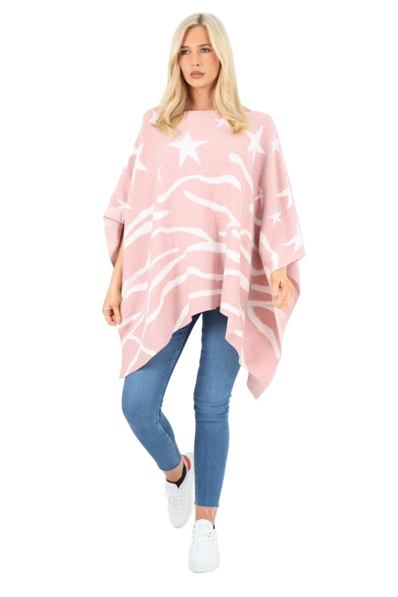 Star Print Poncho