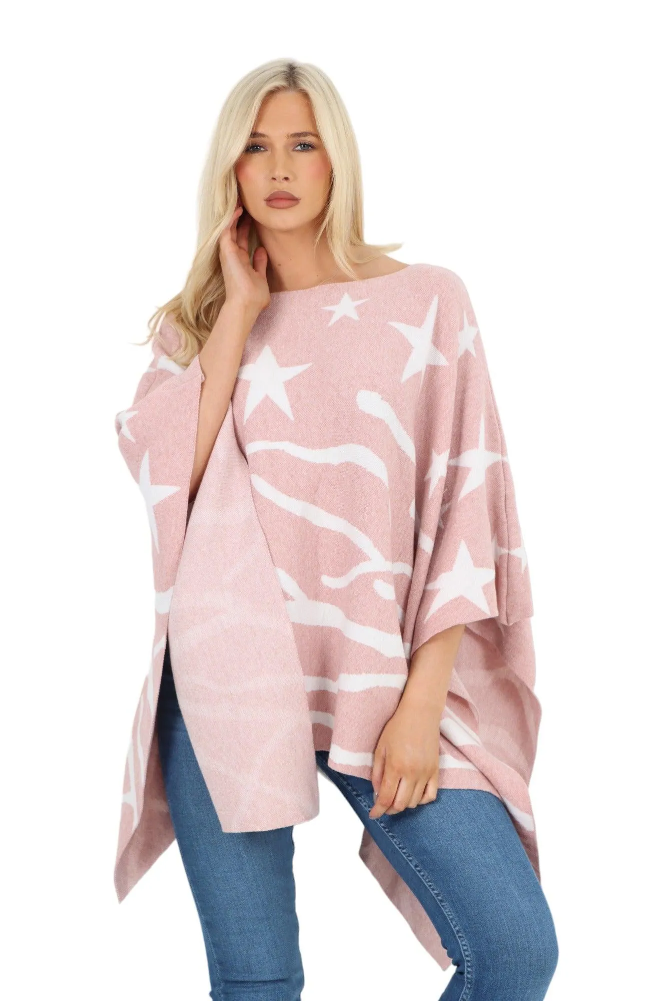Star Print Poncho