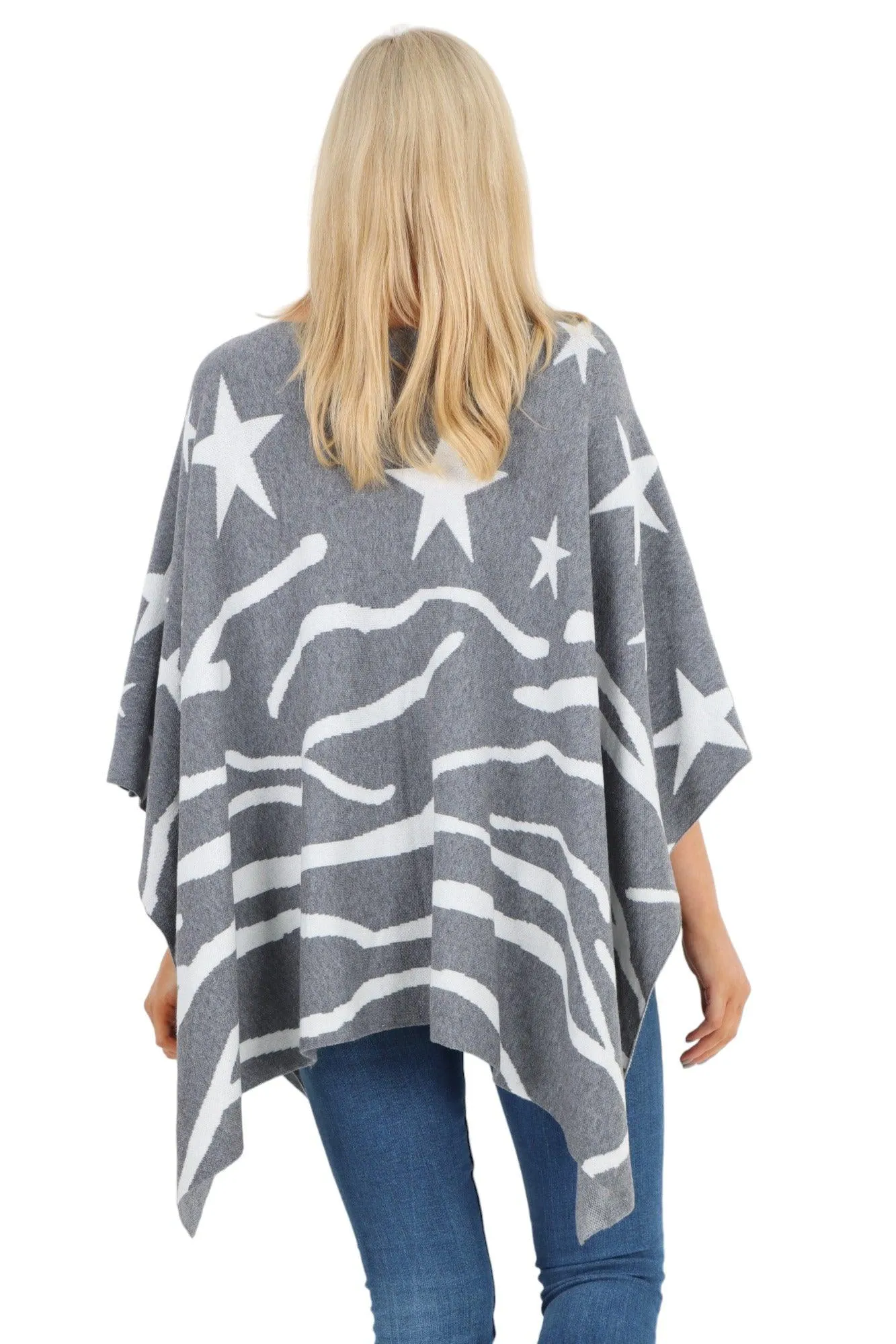 Star Print Poncho