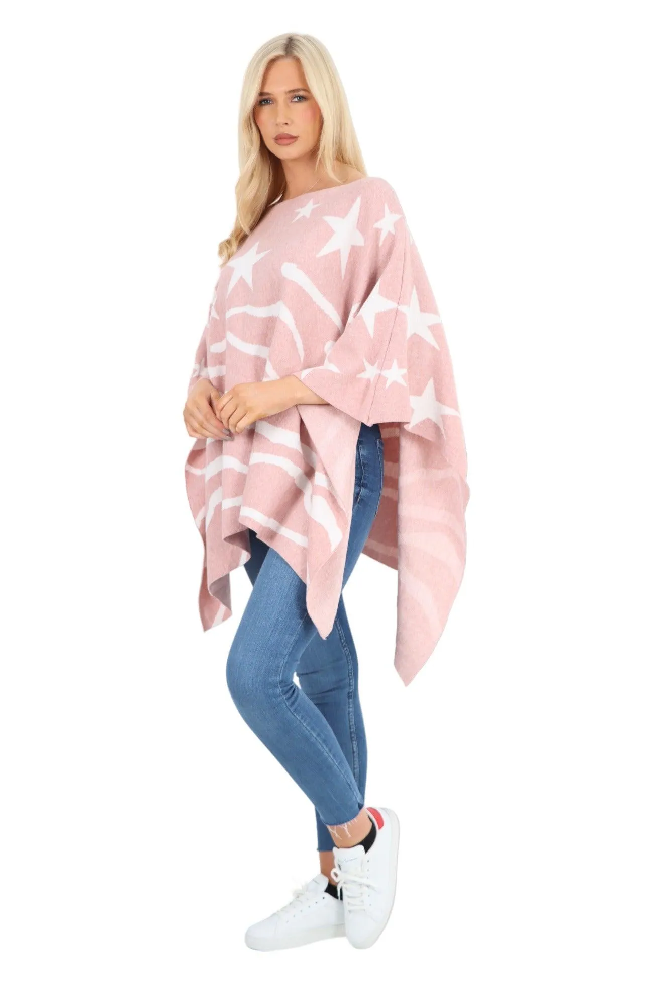 Star Print Poncho