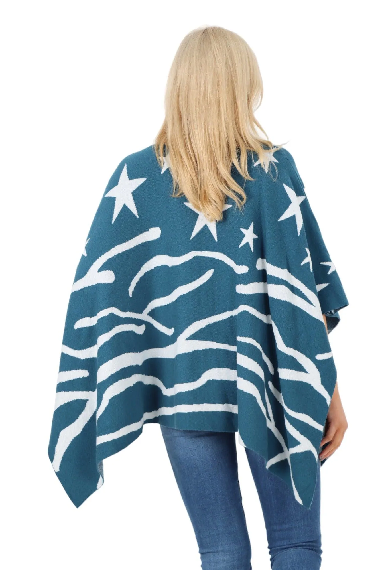 Star Print Poncho