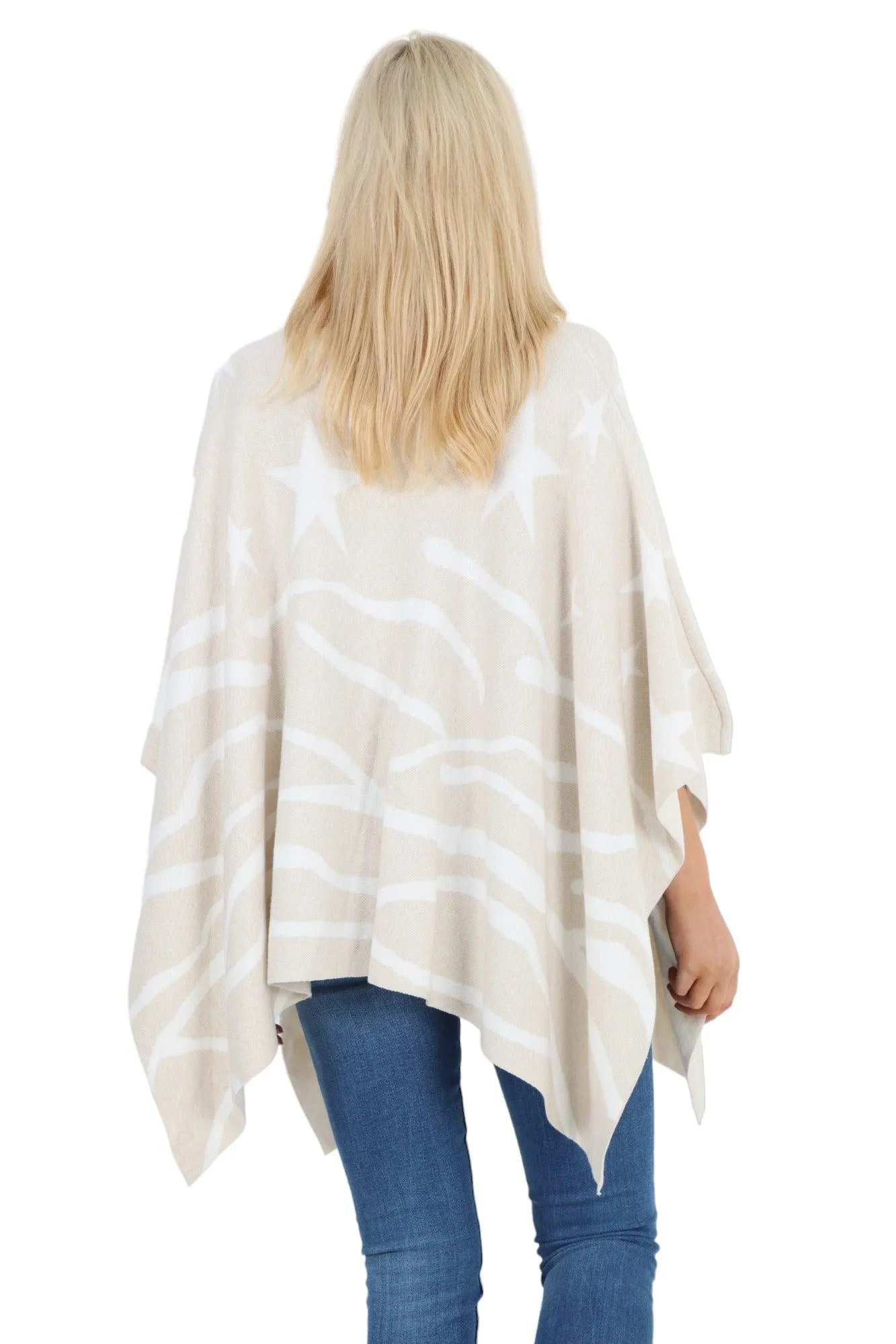 Star Print Poncho