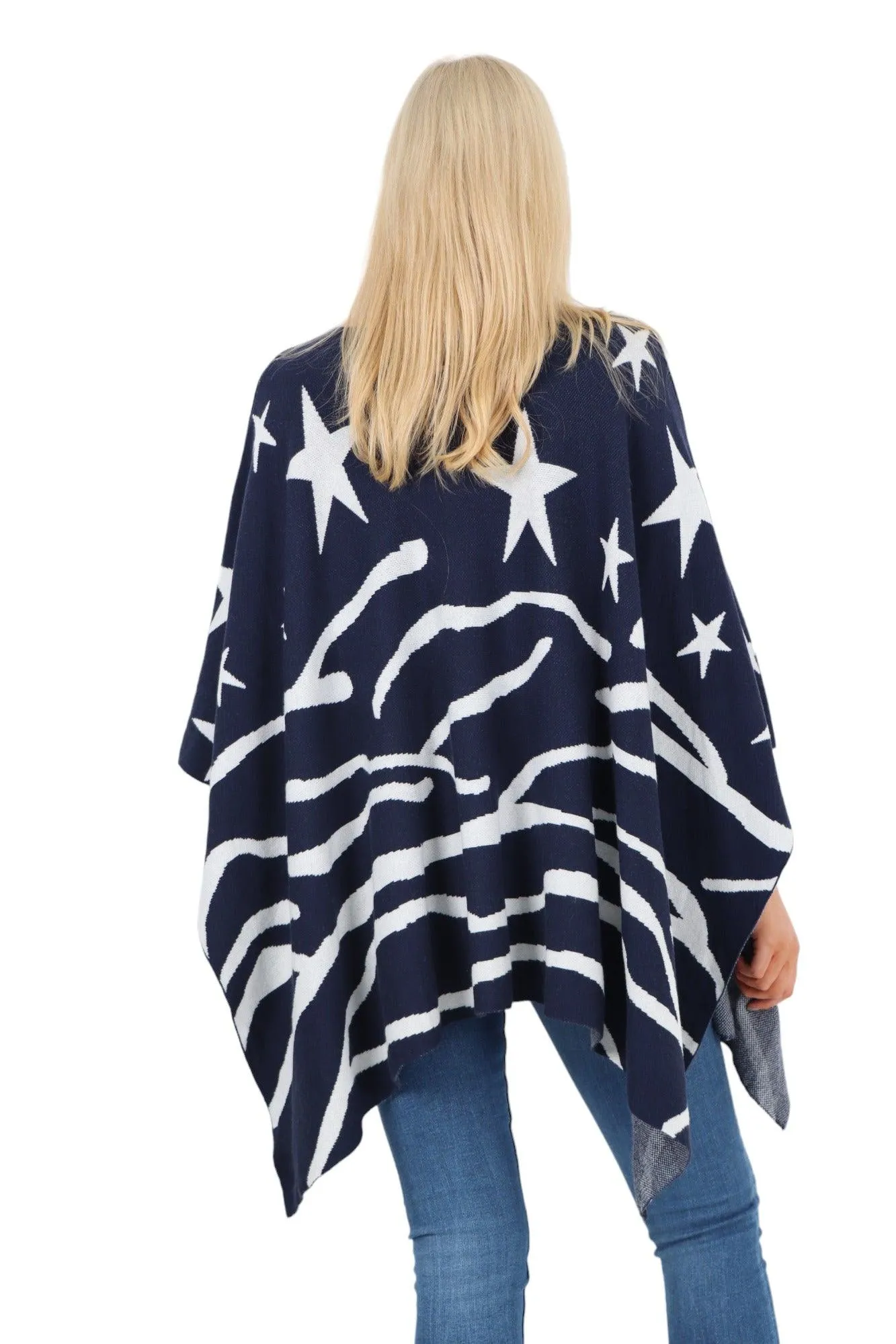 Star Print Poncho