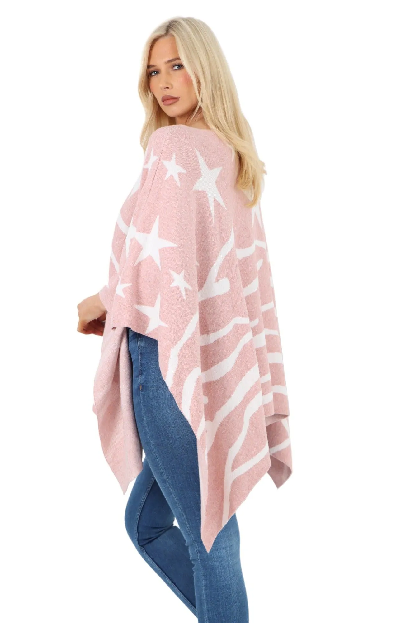 Star Print Poncho