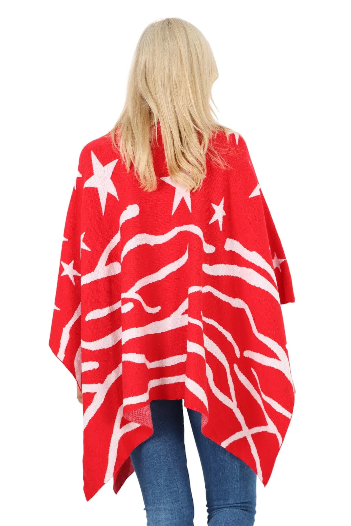 Star Print Poncho