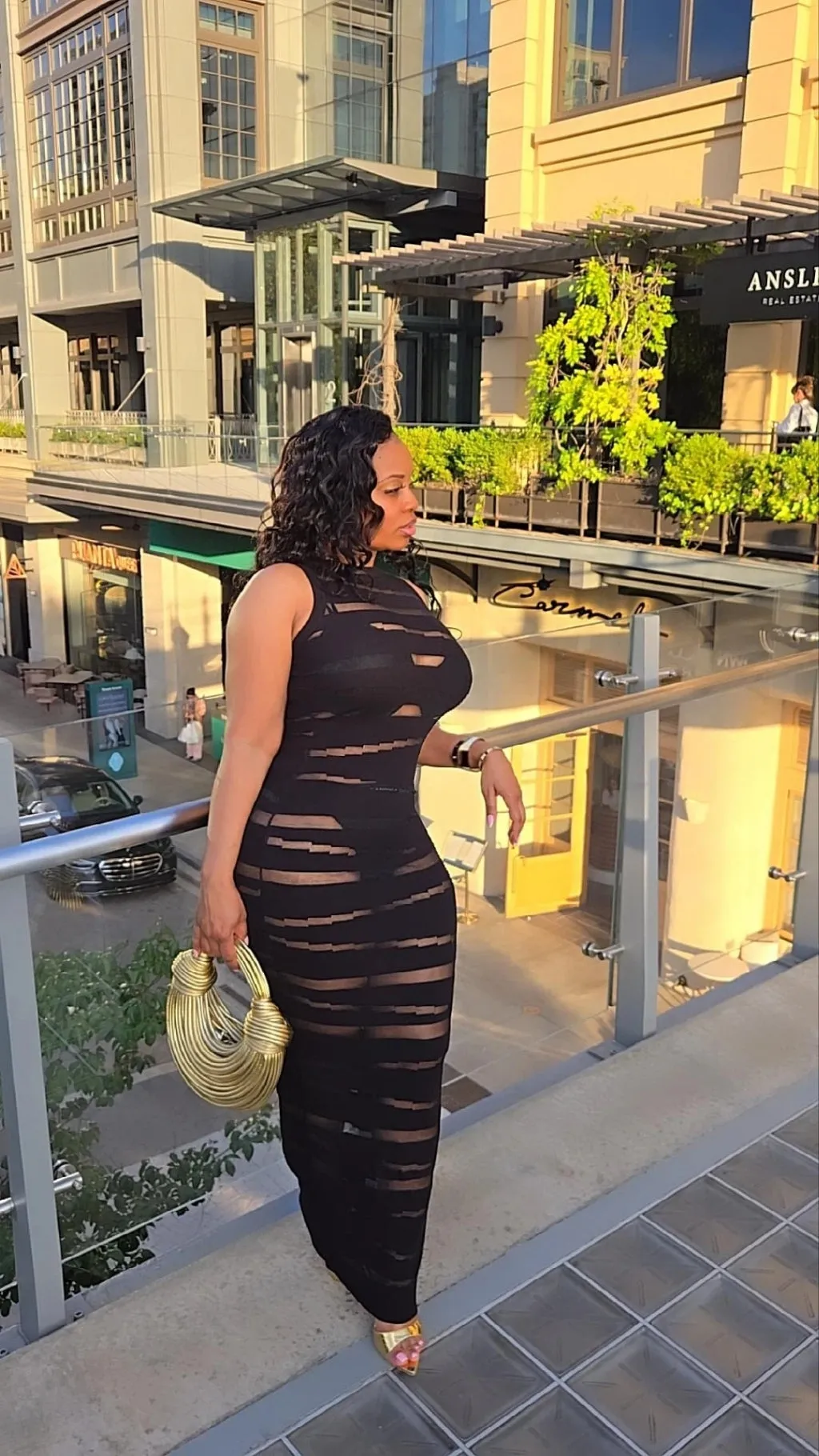 Starstruck Sheer Accent Sleeveless Maxi Dress