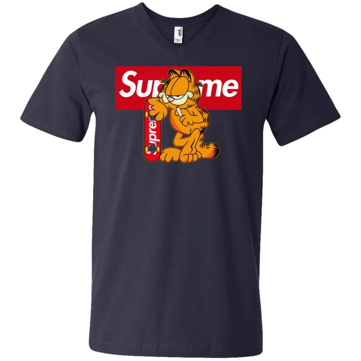 Supreme Tiger T-shirt Men V-Neck T-Shirt