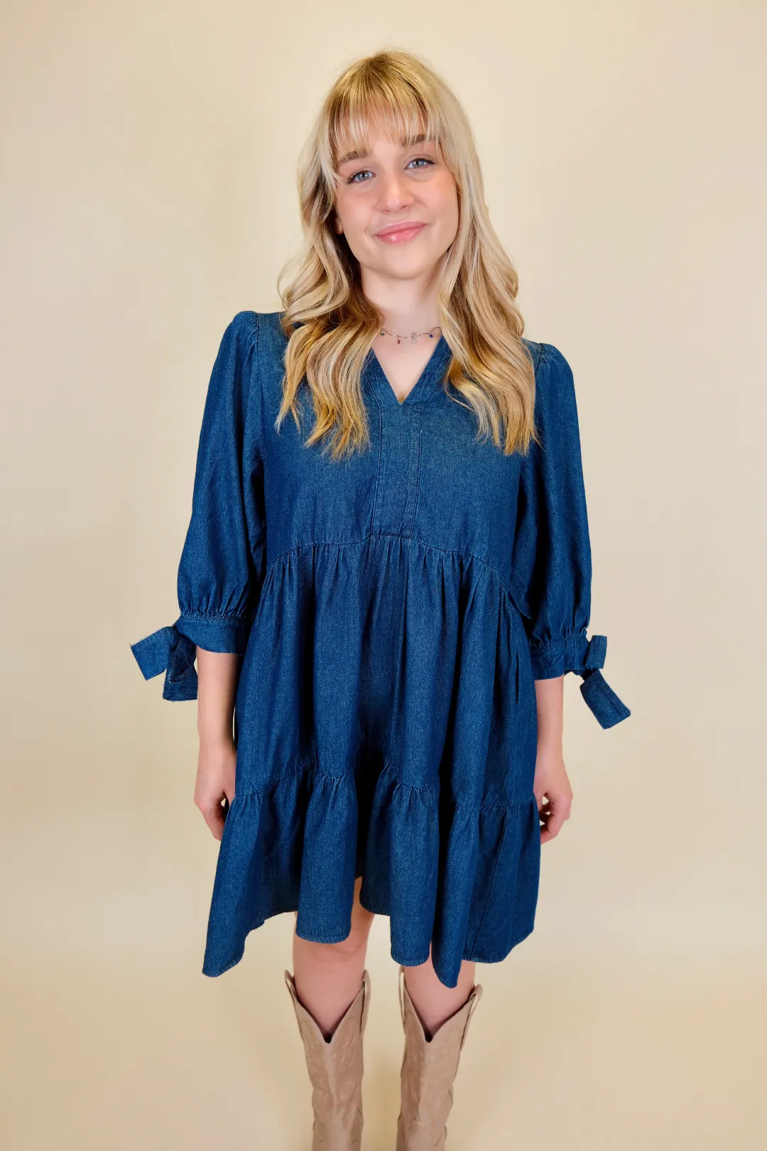 Sweet Caroline Denim Dress