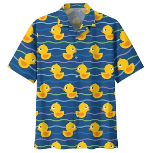 Swimming Duck Background Hawaiian Shirt, Duck hawaii shirt, Duck shirt for Family