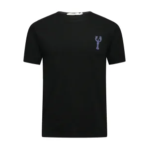 T-Shirt Blue Lobster on chest Black