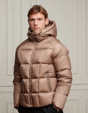 Taupe Ripstop Down Filled Puffer Jacket