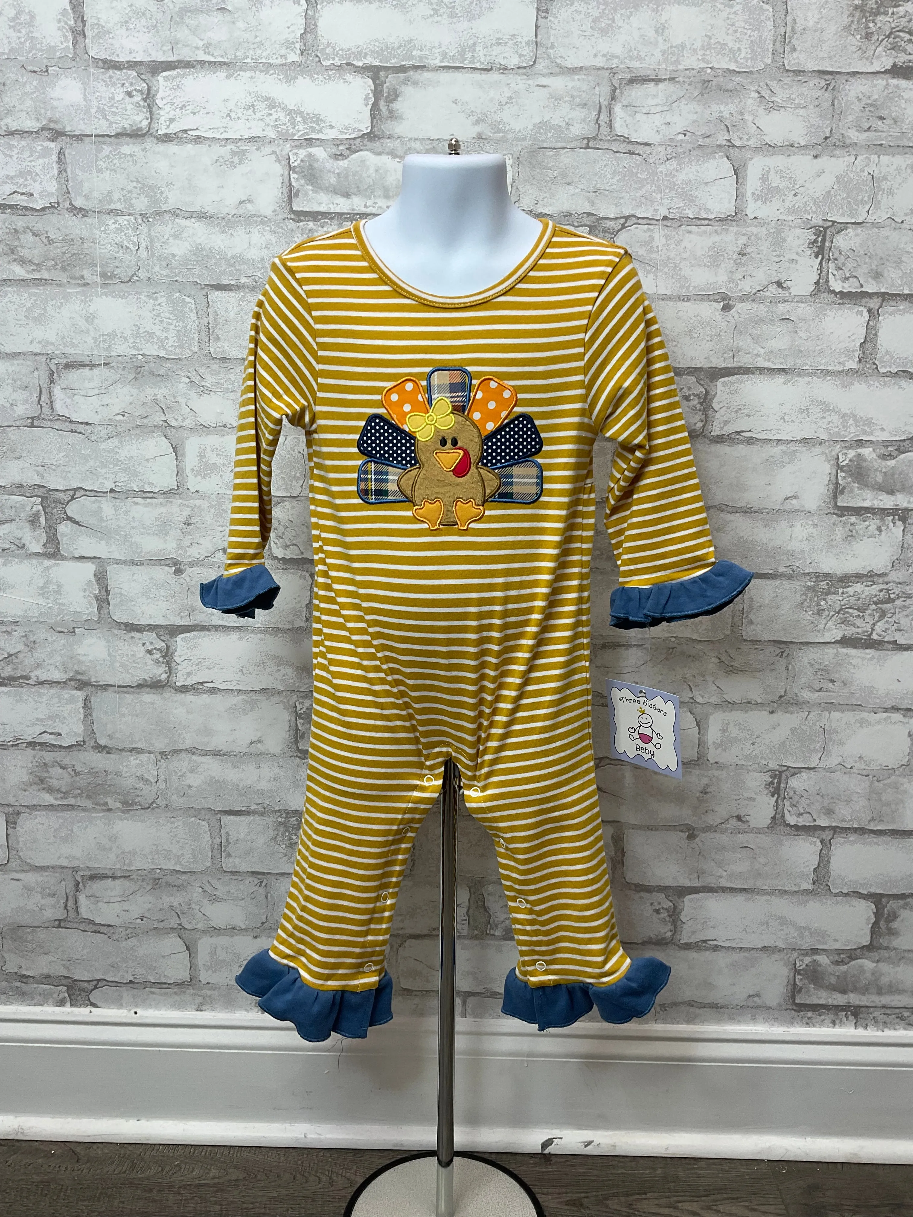 Tenley the Turkey girl romper