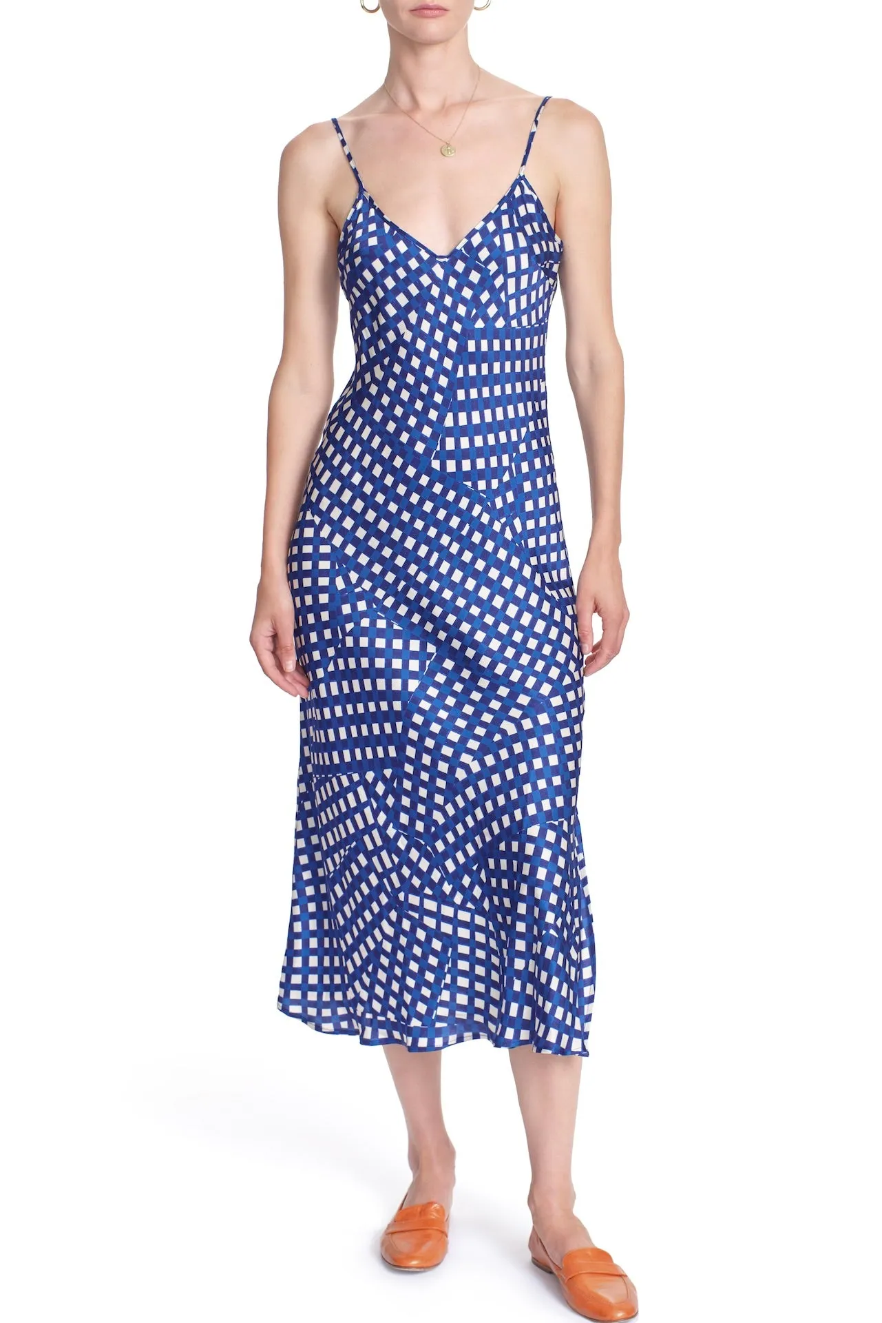 THE ANNA BIAS DRESS- Cross Check