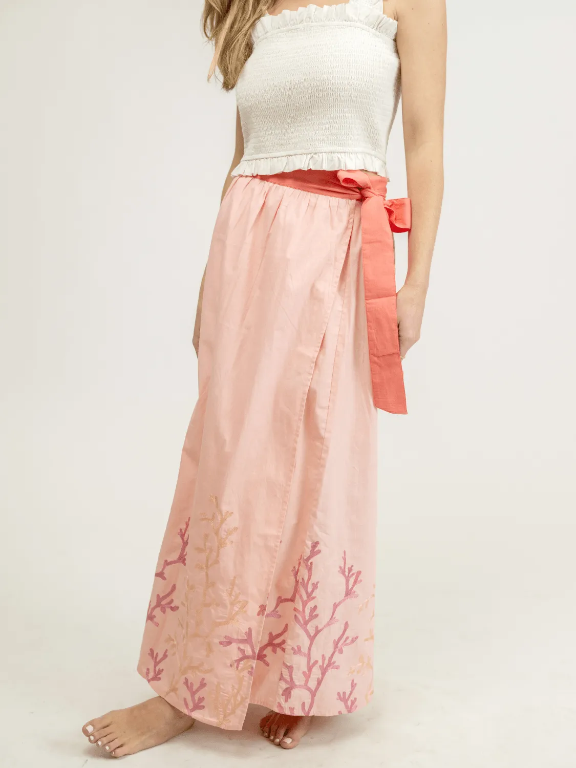 The Sullivan Skirt | Coral Embroidery