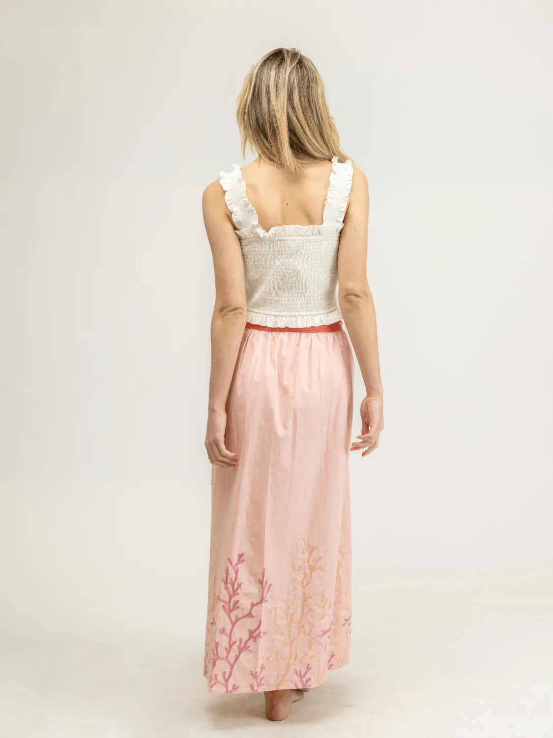 The Sullivan Skirt | Coral Embroidery