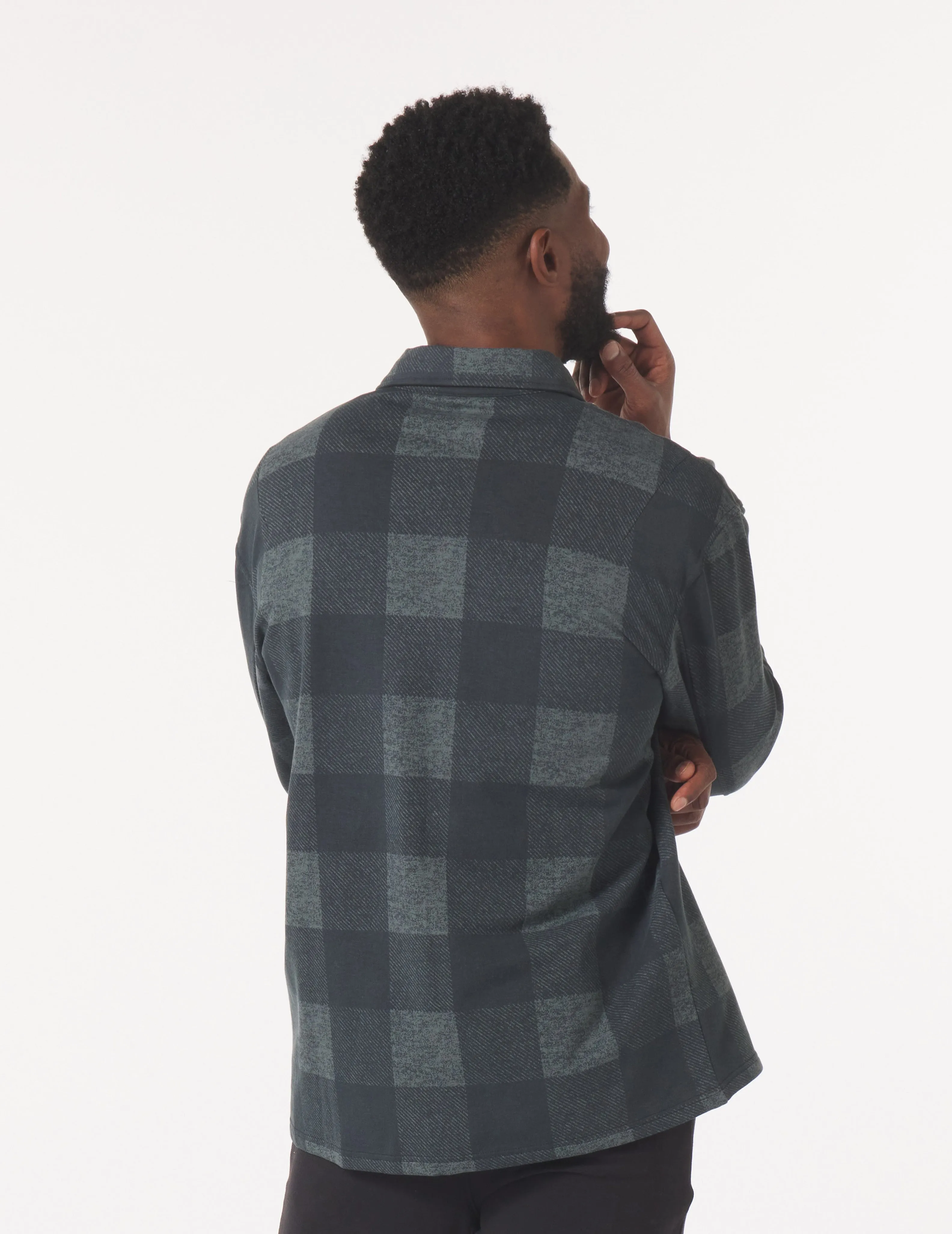 Trek Shirt: Carbon/Black Buffalo Plaid