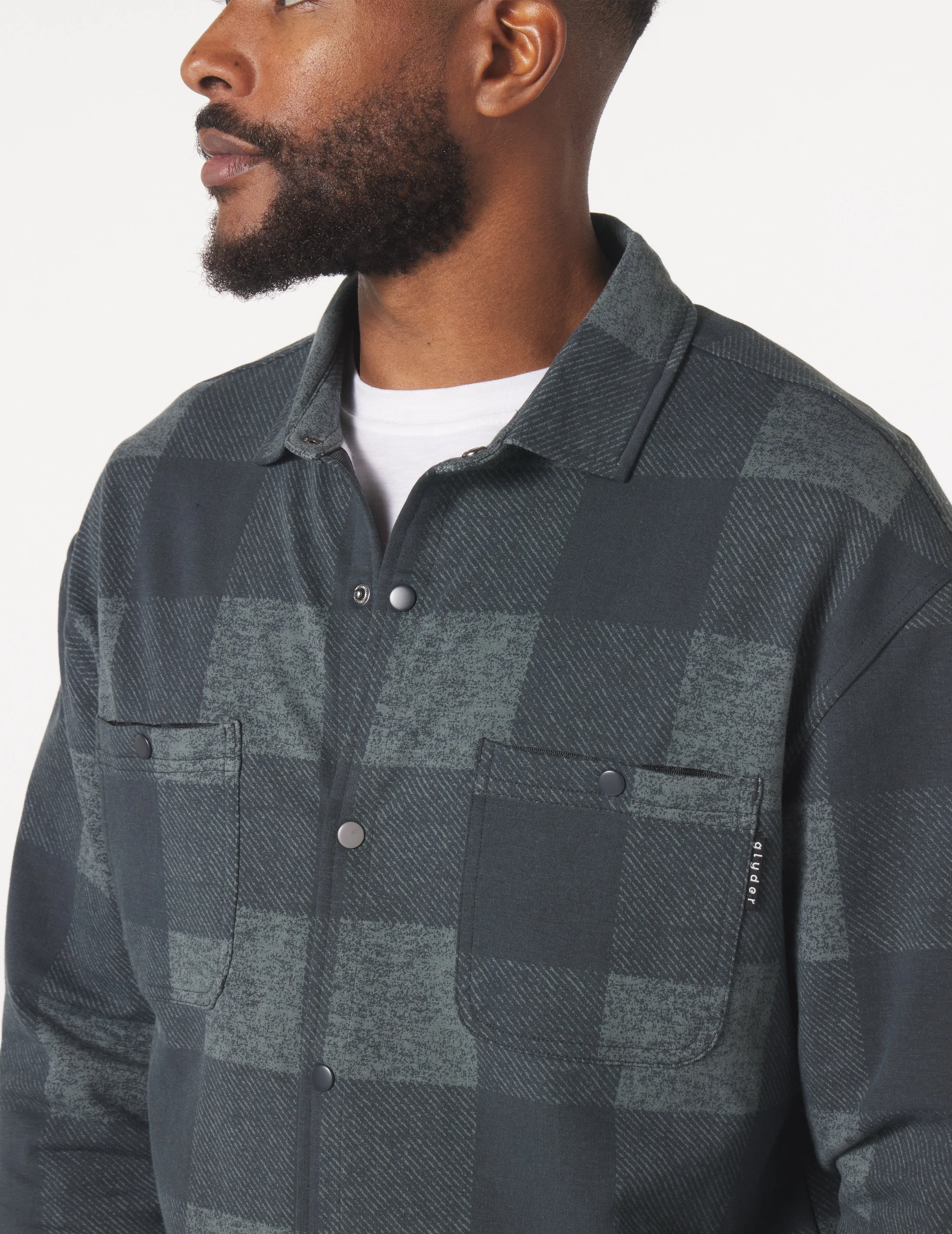 Trek Shirt: Carbon/Black Buffalo Plaid