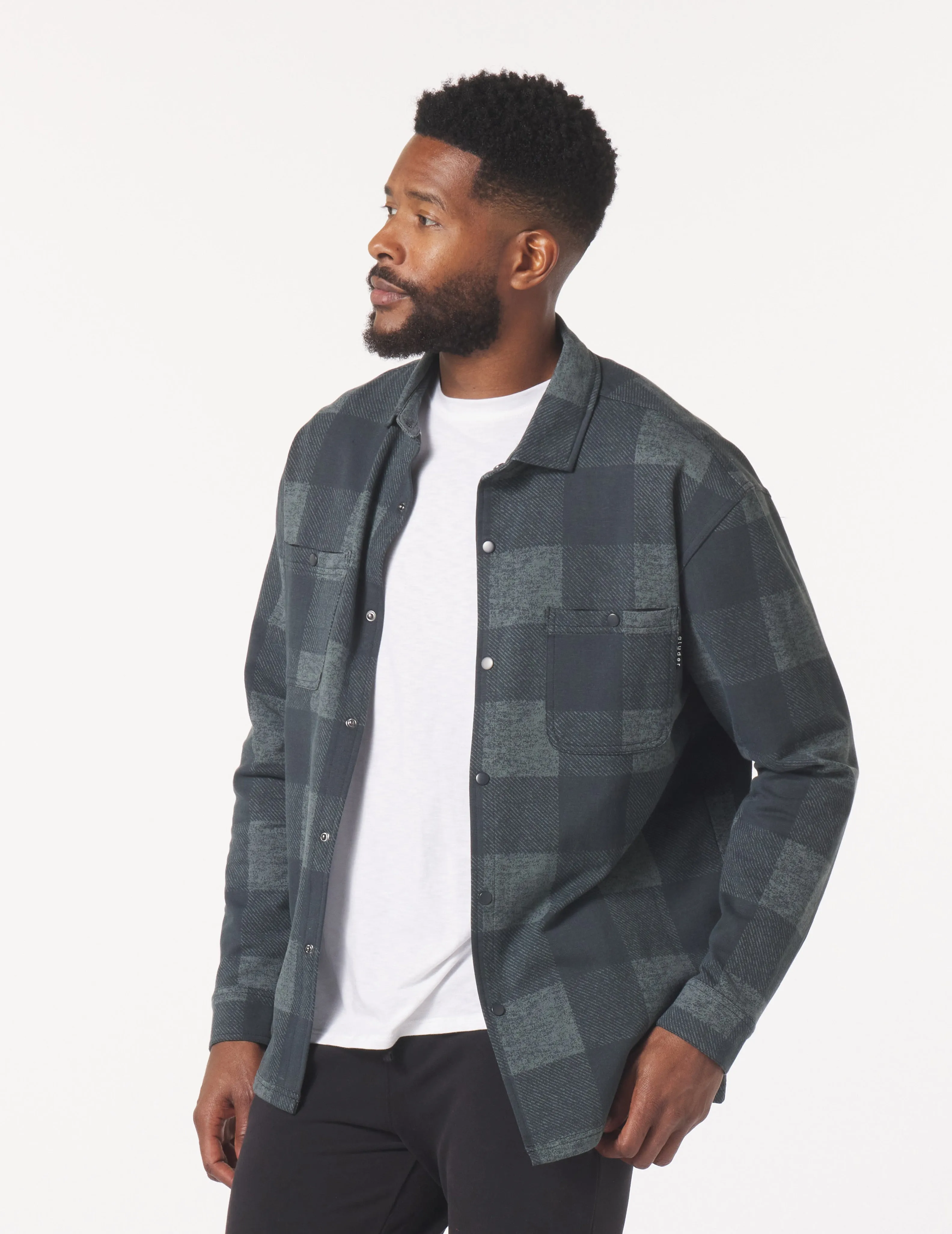 Trek Shirt: Carbon/Black Buffalo Plaid