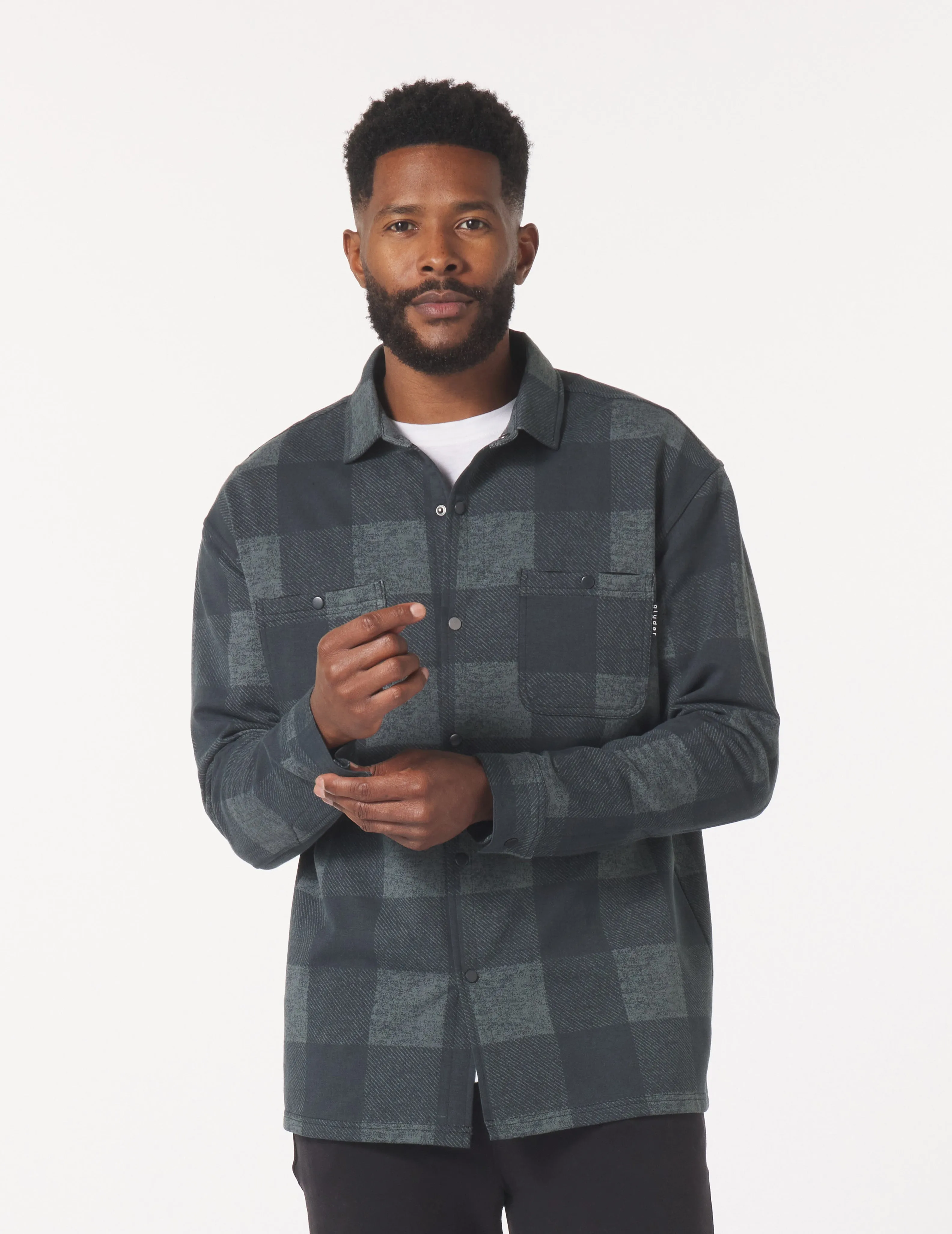 Trek Shirt: Carbon/Black Buffalo Plaid