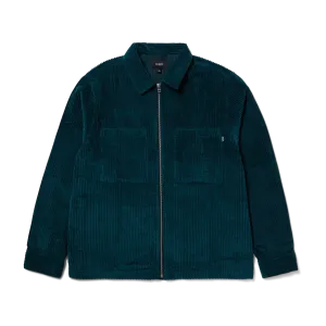 Two Tone Corduroy Zip Shacket