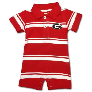 UGA Baby Striped Romper