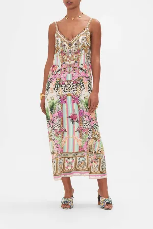 V NECK MIDI SLIP DRESS DEAR AMORE MIO