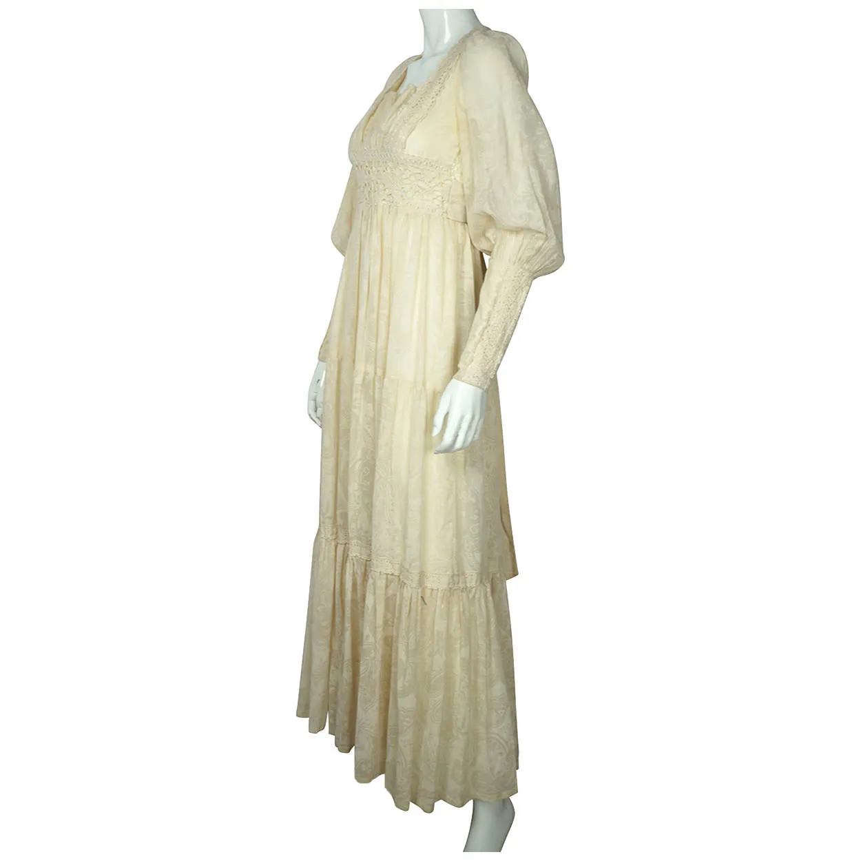 Vintage 1970s Gunne Sax Dress Boho Romantic Jessica McClintock San Francisco M