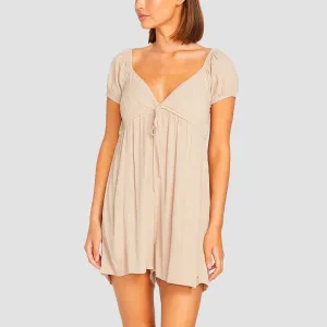 Volcom Moonblast Romper Taupe - Womens