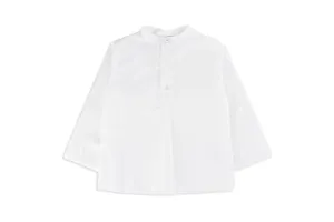 White Mao Shirt with Buttons