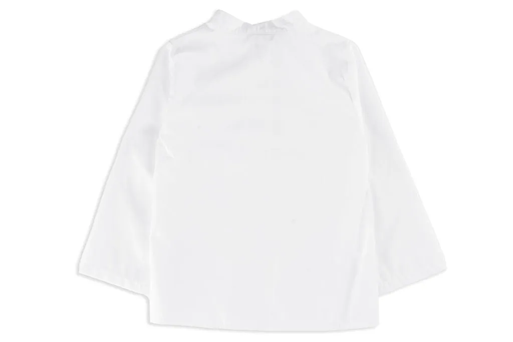 White Mao Shirt with Buttons