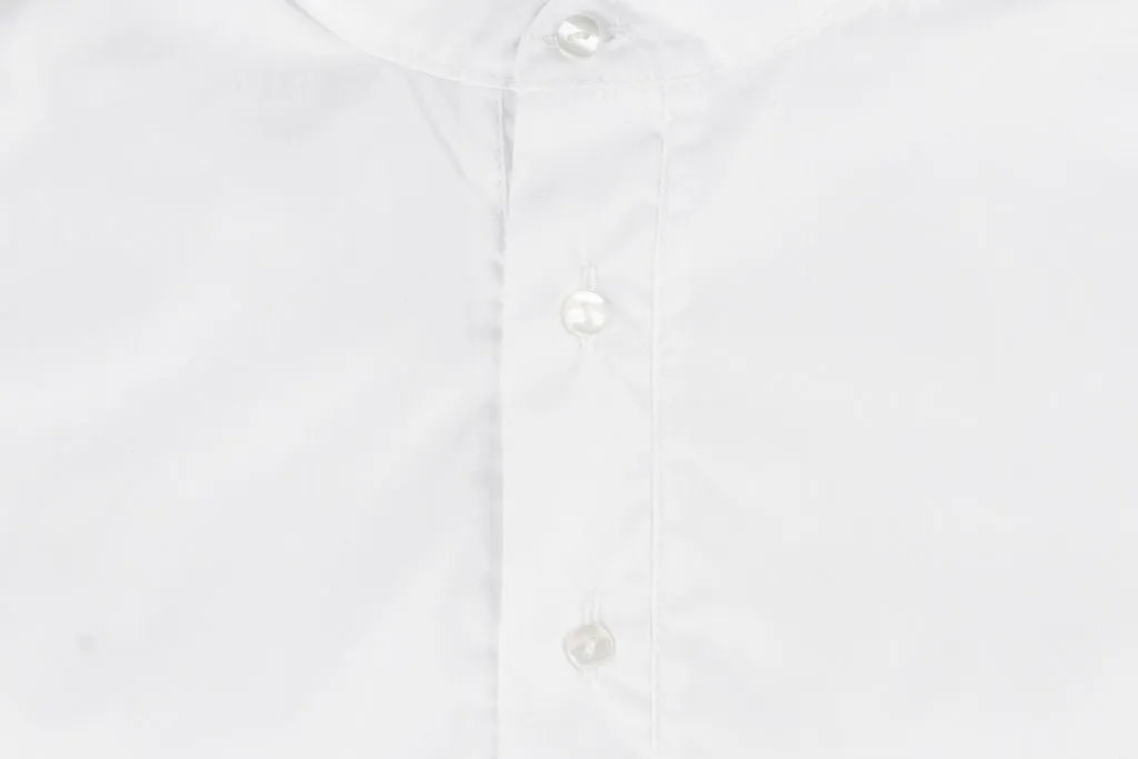 White Mao Shirt with Buttons
