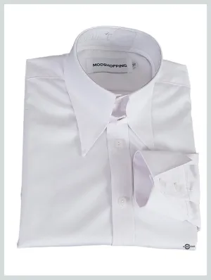 White Tab Collar Shirt