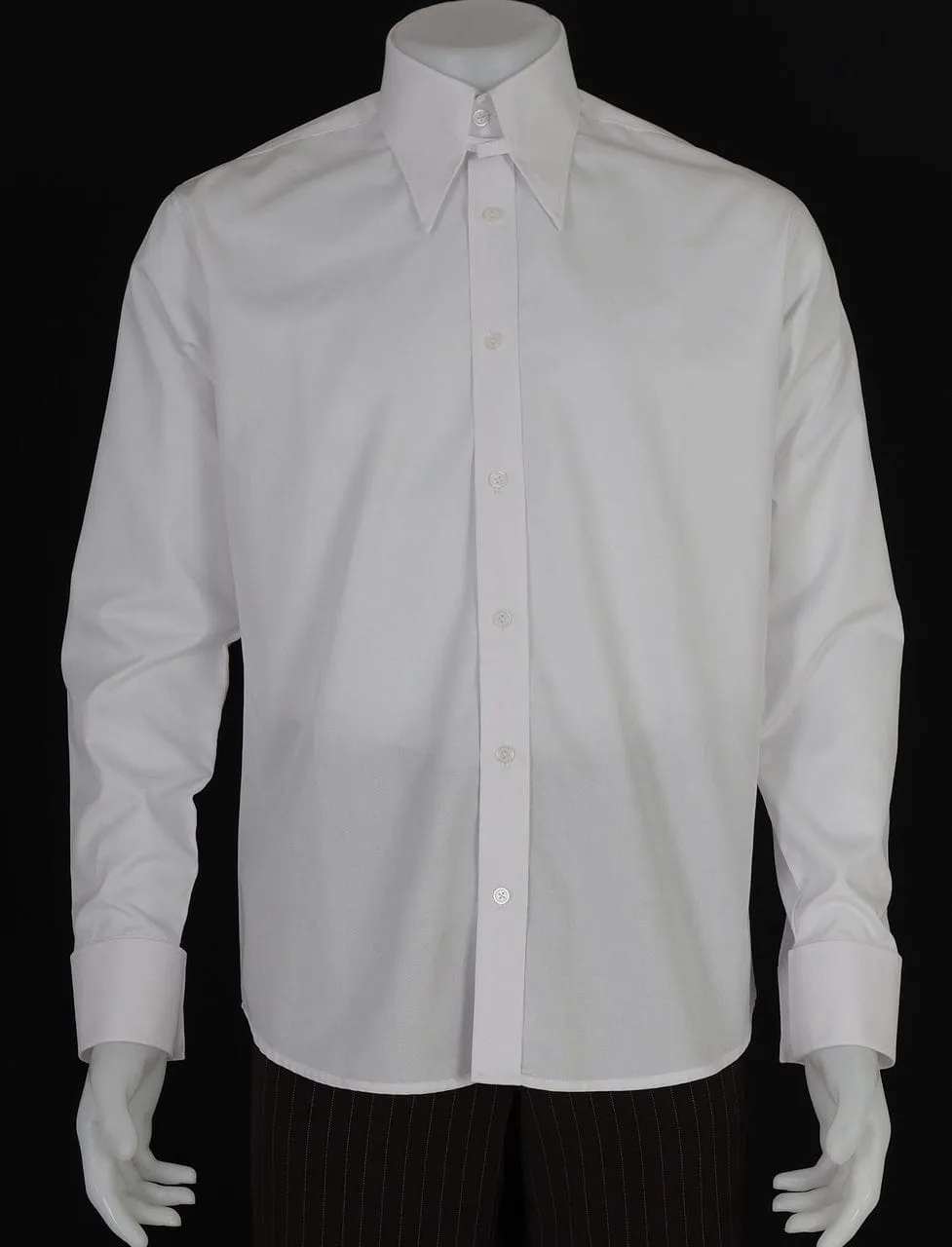 White Tab Collar Shirt